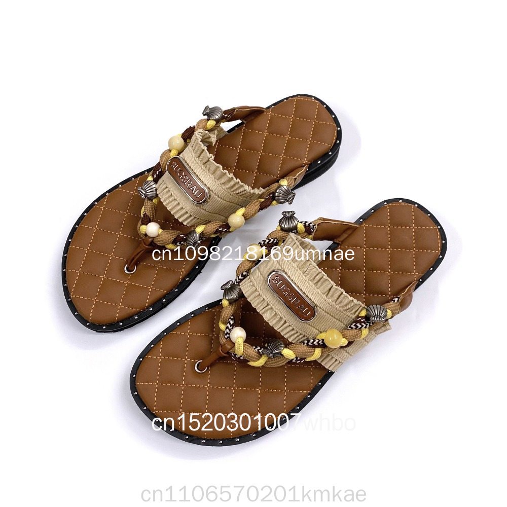 New Retro Woven Women's Slippe - Flip Flop Leather Men recension och pris