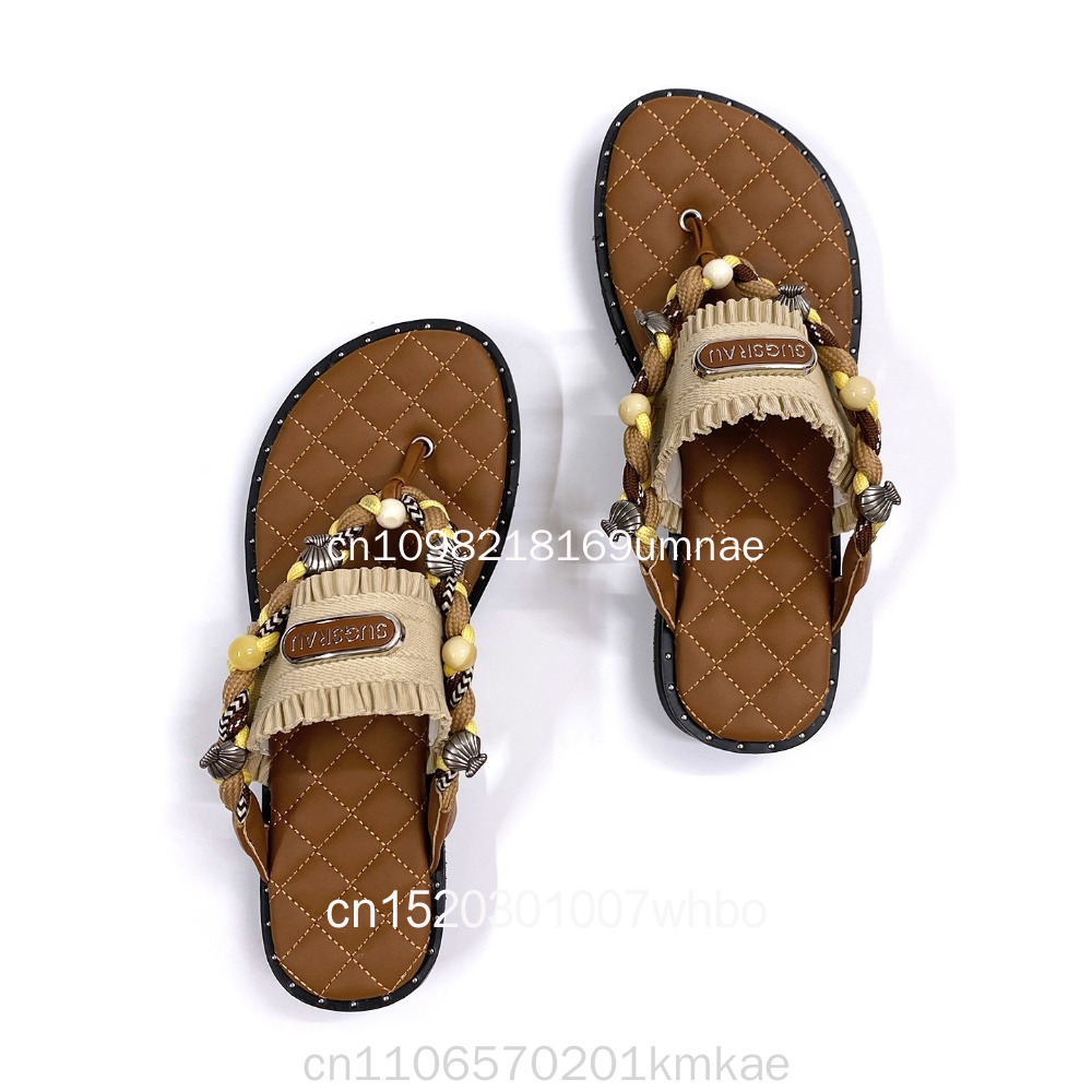 New Retro Woven Women's Slippe - Flip Flop Leather Men recension och pris