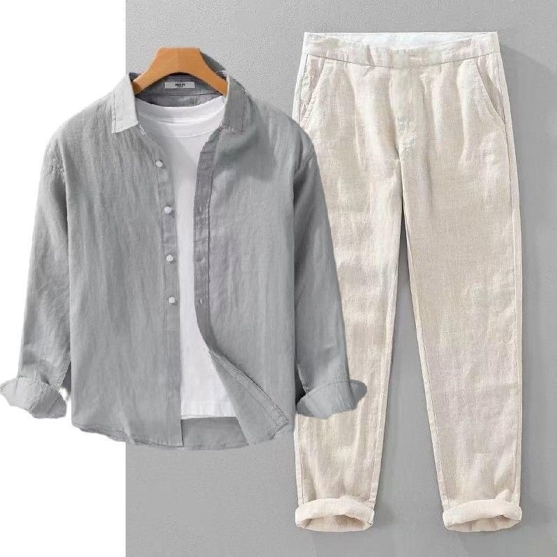 Lightweight Breathable Linen L - Linen Shirt Breathable recension och pris