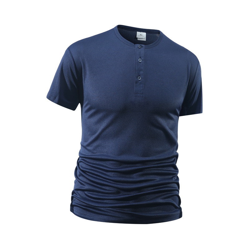 Summer Men's Solid Color Fitne - Shirt Camp Collar recension och pris