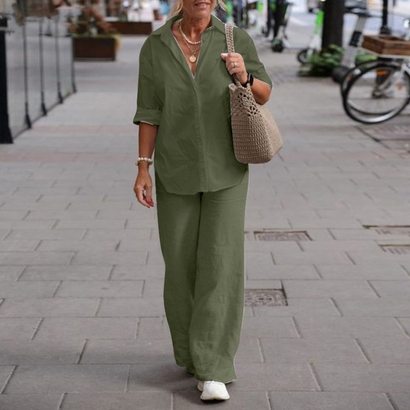 Retro Trousers Shirt Two Piece - Shirt Camp Collar recension och pris