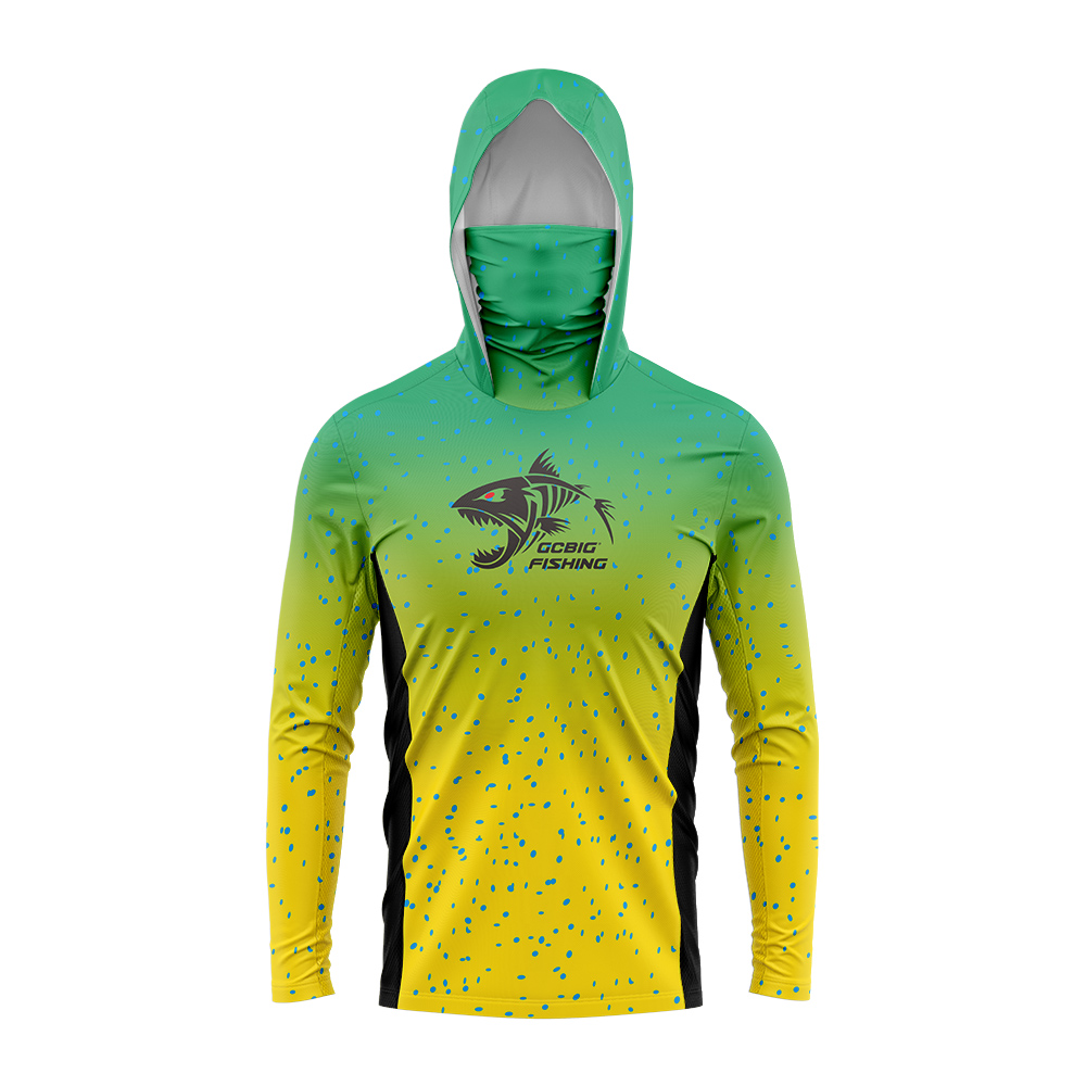 UPF50+ Hooded Fishing Shirt Bu - Tee Graphic Print recension och pris