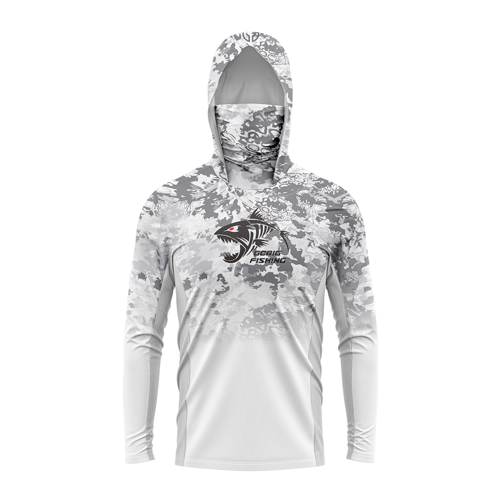 UPF50+ Hooded Fishing Shirt Bu - Tee Graphic Print recension och pris