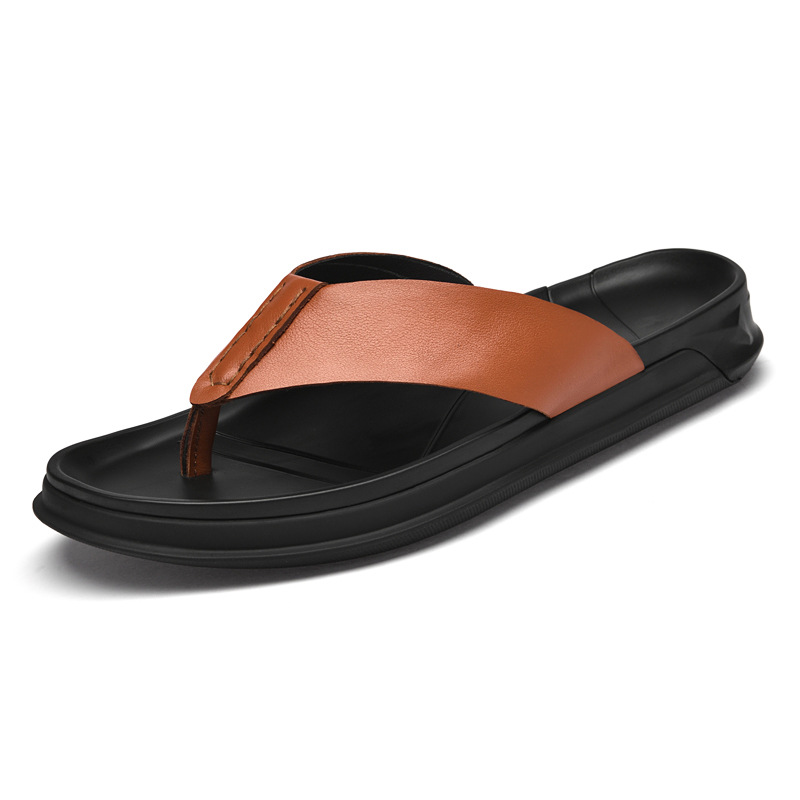 Men's Summer Genuine leather S - Flip Flop Leather Men recension och pris