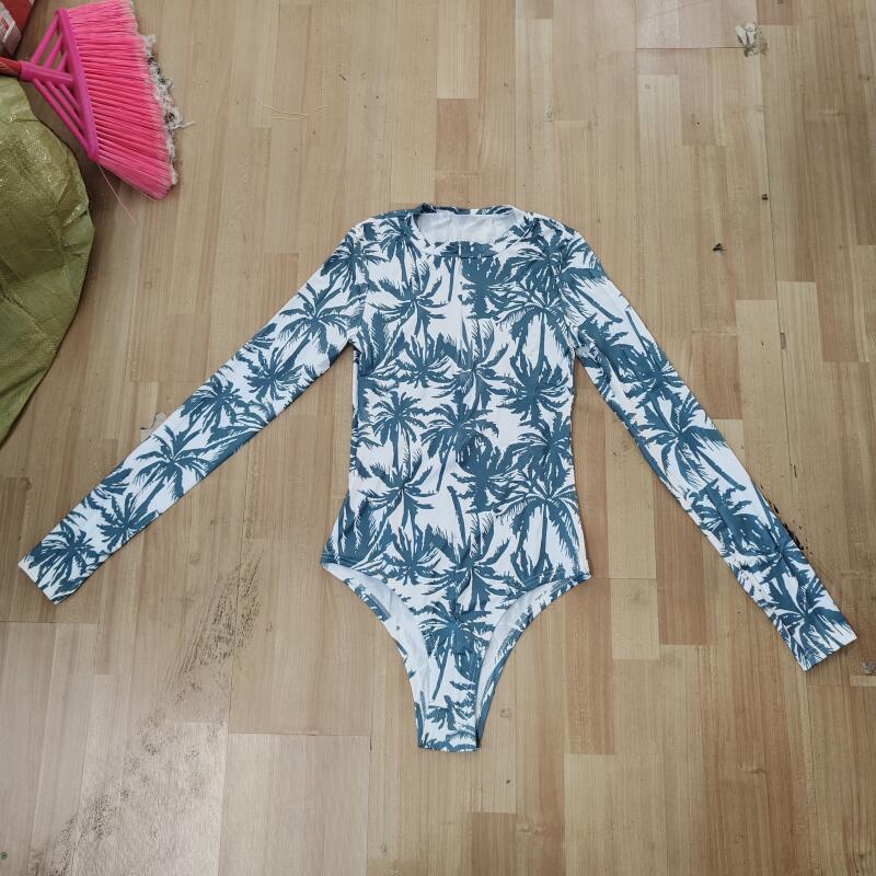 Tropical Palm Print Bodysuits  - Swim Trunk Quick Dry recension och pris