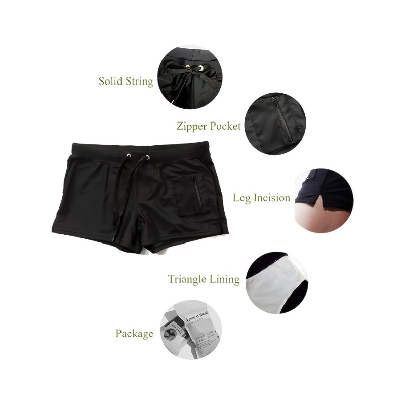 Stretchy Nylon & Elastane Men' - Swim Trunk Quick Dry recension och pris