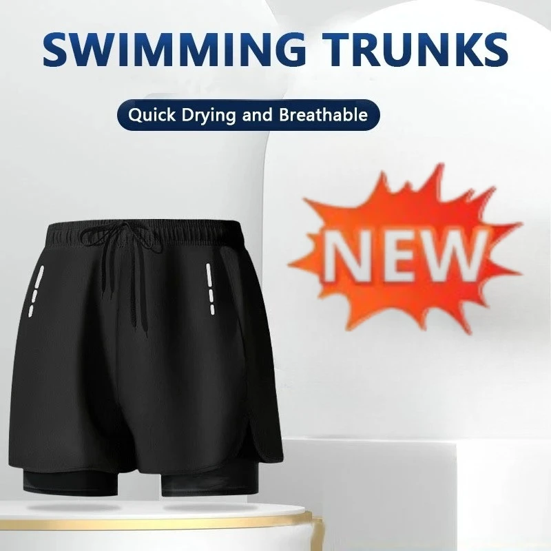 Men's 2‑in‑1 Swim Trunks Quick - Swim Trunk Quick Dry recension och pris