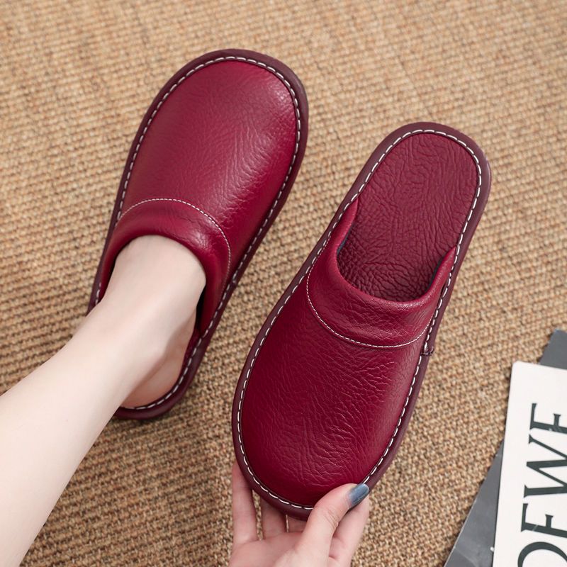 Home Leather Slippers Men and  - Flip Flop Leather Men recension och pris