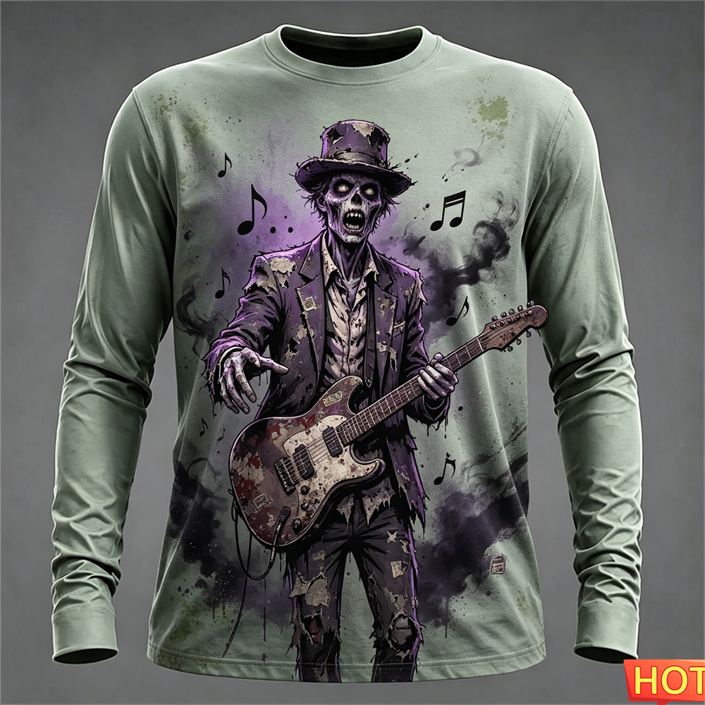 Autumn winter Men's Long sleev - Tee Graphic Print recension och pris
